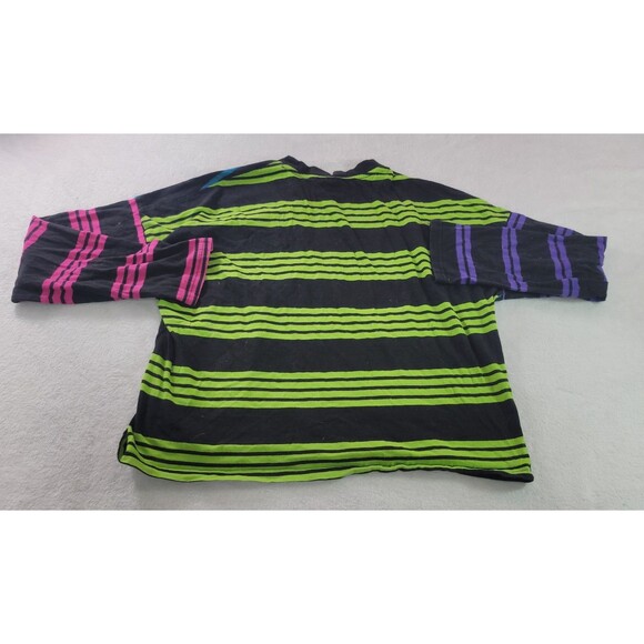 Ragged Jeans Multi-Color Striped Rainbow Long Sleeve Shirt Oversized Size L - Picture 2 of 7